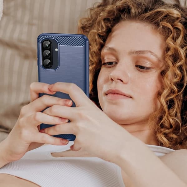 Carbon Flex Samsung Galaxy A26 cover - Blå
