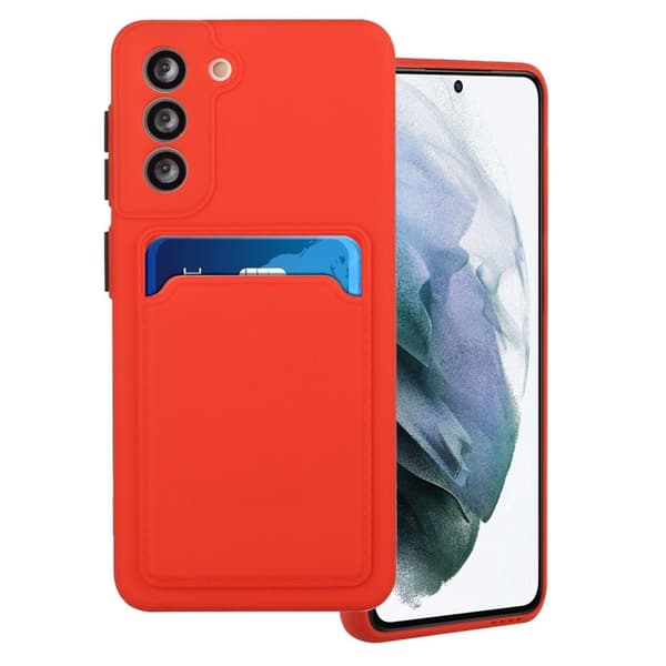 Card Holder Cover til Samsung Galaxy S21 Plus - Rød
