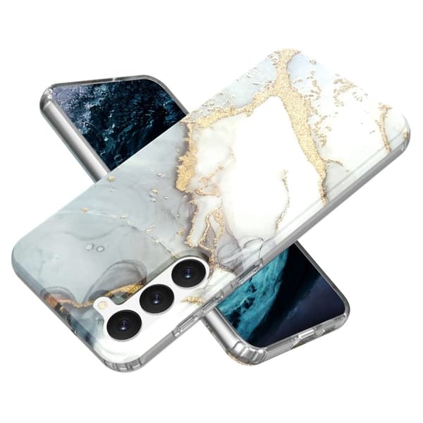Marble Samsung Galaxy S23 Plus Etui - Grå