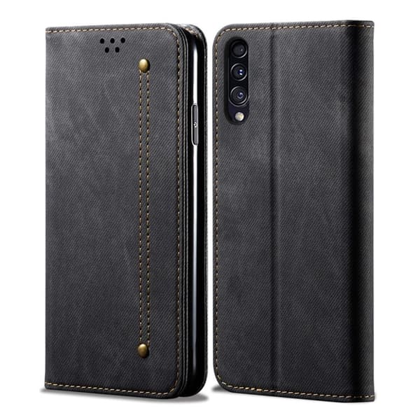 Jeans Samsung Galaxy A50 etui - Sort