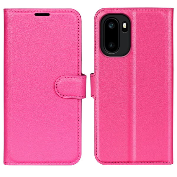 Klassisk OnePlus Ace 6 flip etui - Rose