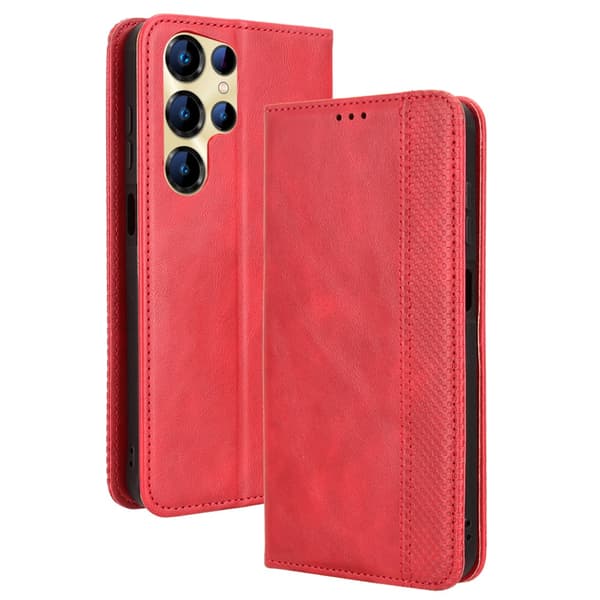 Oukitel C68 nahkainen lompakokkotelo - Punainen