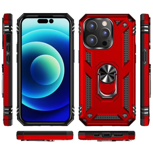 Bofink Combat iPhone 14 Pro Max Suojakotelo - Punainen