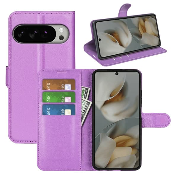 Klassisk Google Pixel 10 Pro XL flip etui - Lilla