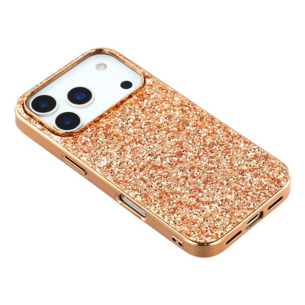 Glitter iPhone 17 Pro Max cover - Rødguld