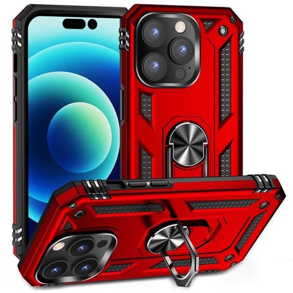 Bofink Combat iPhone 14 Pro Max Suojakotelo - Punainen