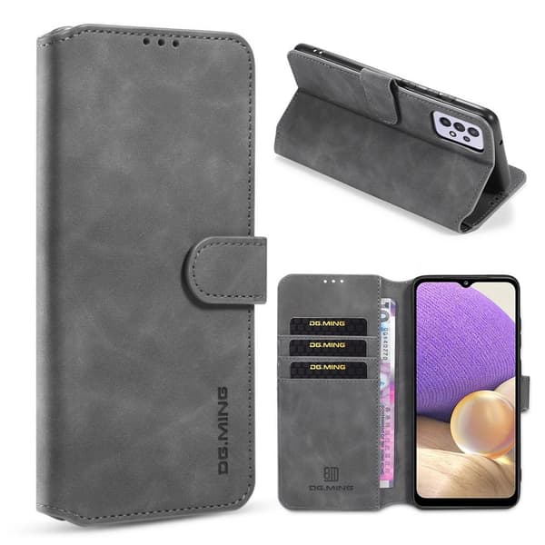 DG.Ming Samsung Galaxy A32 5G Retro Etui - Grå