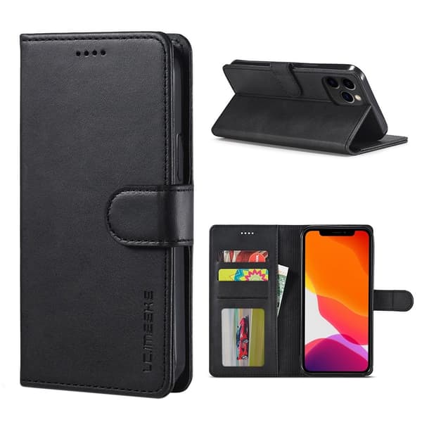 LC.IMEEKE iPhone 12 Mini flip case - Musta