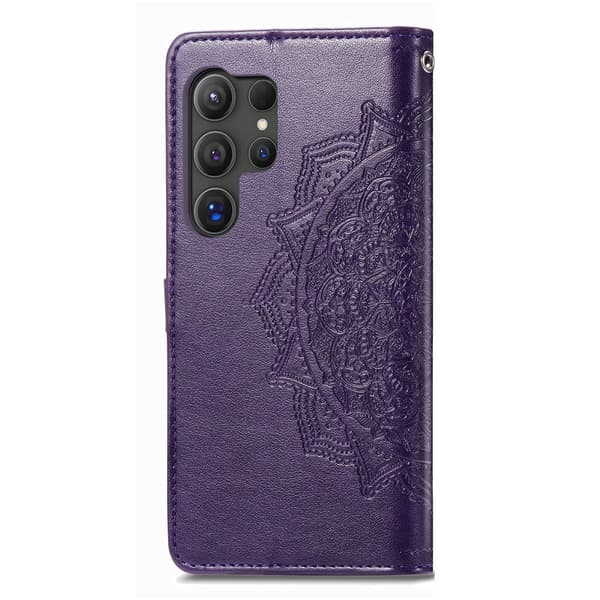 Mandala Samsung Galaxy S26 Ultra etui i lær - Lilla