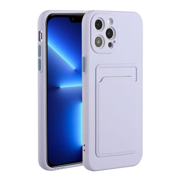 Kortholdercover til iPhone 13 Pro Max - Lys Lilla