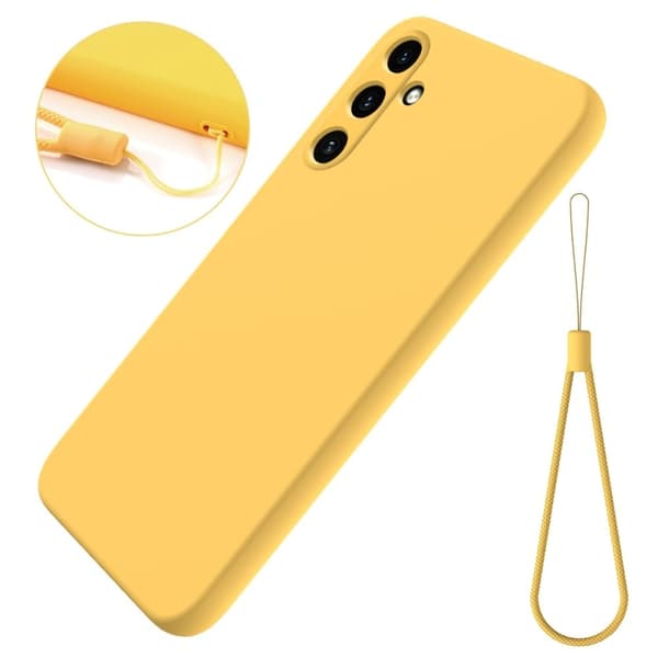 Matte Liquid Samsung Galaxy A35 silikone cover - Gul