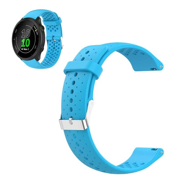 Garmin Forerunner 158/55 åndbar silikone-urrem - Himmelblå