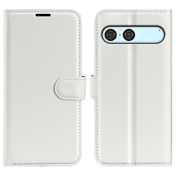 Classic Sony Xperia 10 VII flip etui - Hvit