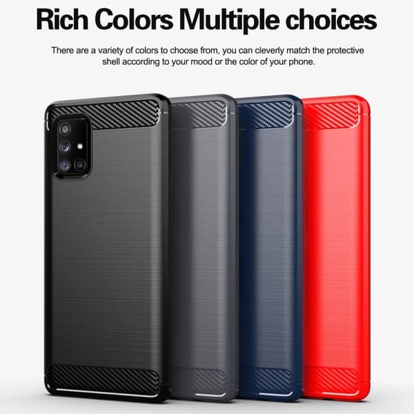 Carbon Flex Etui Samsung Galaxy A71 5G - Svart