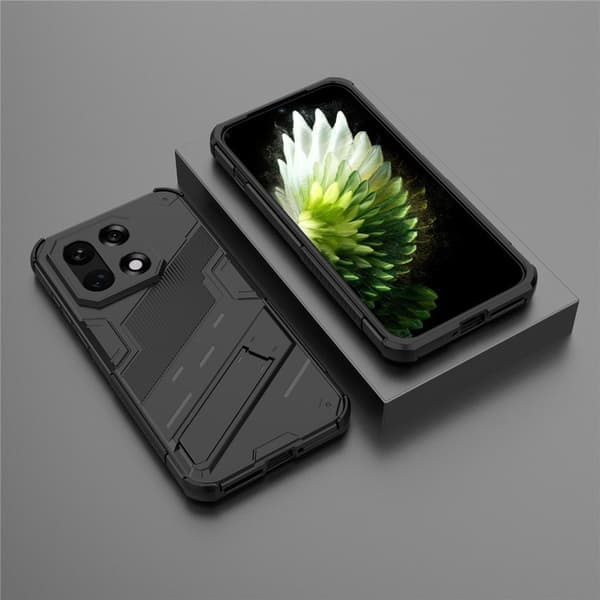 Stødsikkert moderne OnePlus 15 hybridcover - Sort