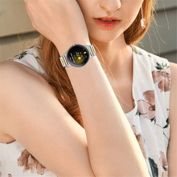 7 perler urrem i rustfrit stål til Google Pixel Watch - Sølv / Guld