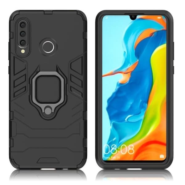 Huawei P30 Lite Fingerring Hybrid Etui - Svart