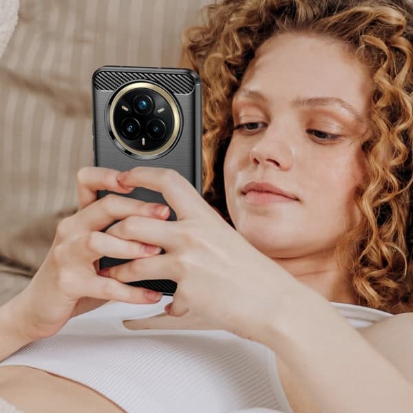 Carbon Flex Realme 14 Pro Plus skal - Svart