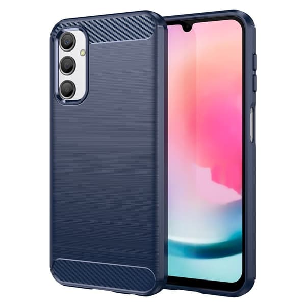 Carbon Flex Etui Samsung Galaxy A24 4G - Blå