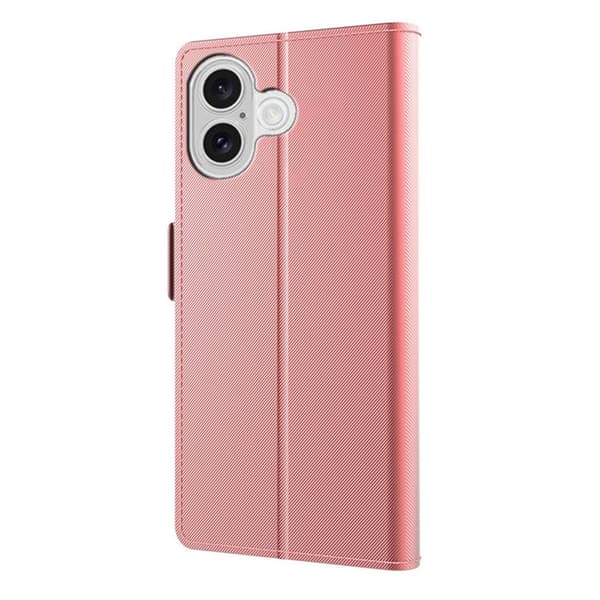 iPhone 17 etui med makeup-spejl i smart design - Rødguld