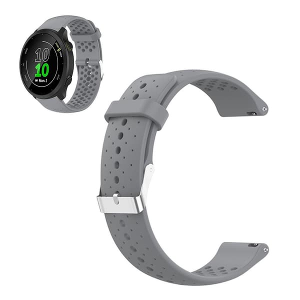 Garmin Forerunner 158/55 åndbar silikone-urrem - Grå