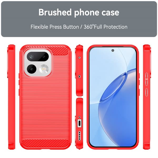 Carbon Flex Realme 16 Pro cover - Rød