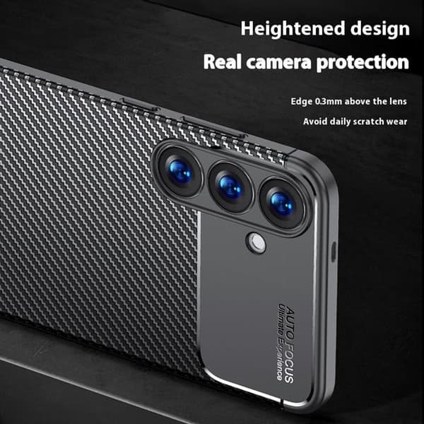 Carbon Shield Samsung Galaxy S25 cover - Sort