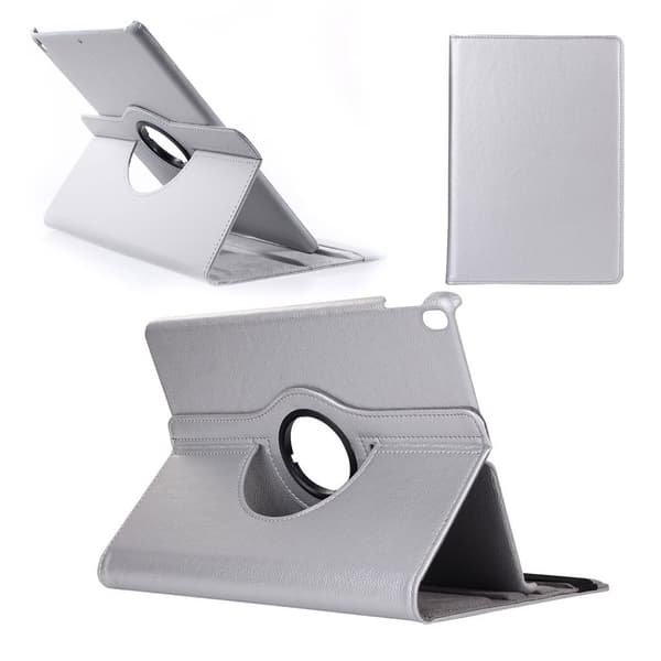 iPad Pro 10.5 Læder etui med roterende stand - Sølv