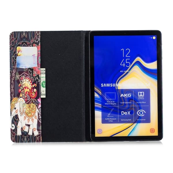 Samsung Galaxy Tab S4 PU-läderfodral med mönster - Stamelefant
