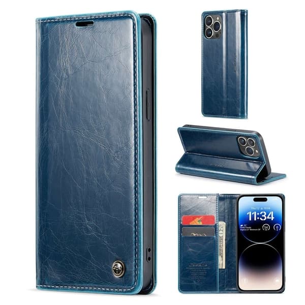 CaseMe iPhone 14 Pro Max smooth etui - Blå