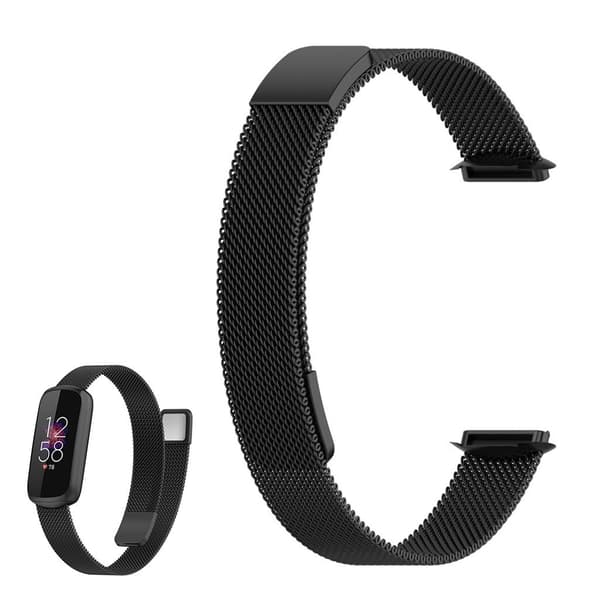 Fitbit Luxe milanesisk urrem i rustfrit stål - Sort