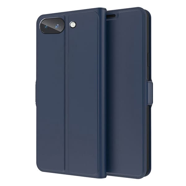 Glatt og tynt premium PU-skinnetui for Google Pixel 10a - Blå