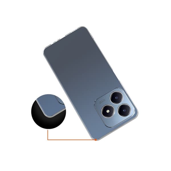 Erittäin ohut läpinäkyvä kotelo Realme Note 60