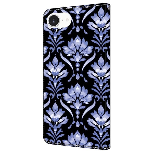 Wonderland iPhone 16e flip etui - Blomstertekstur