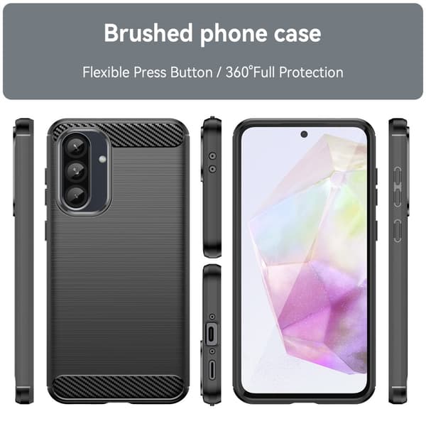 Carbon Flex Samsung Galaxy A36 / Samsung Galaxy A56 cover - Sort