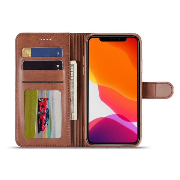 LC.IMEEKE iPhone 11 Flip kotelot - Ruskea