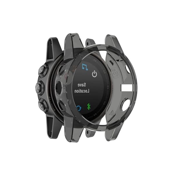 Garmin Fenix 5S / 5S Plus läpinäkyvä suojus - Läpinäkyvä Musta