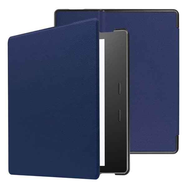 Amazon Kindle Oasis (2019) holdbart læder etui - Mørkeblå