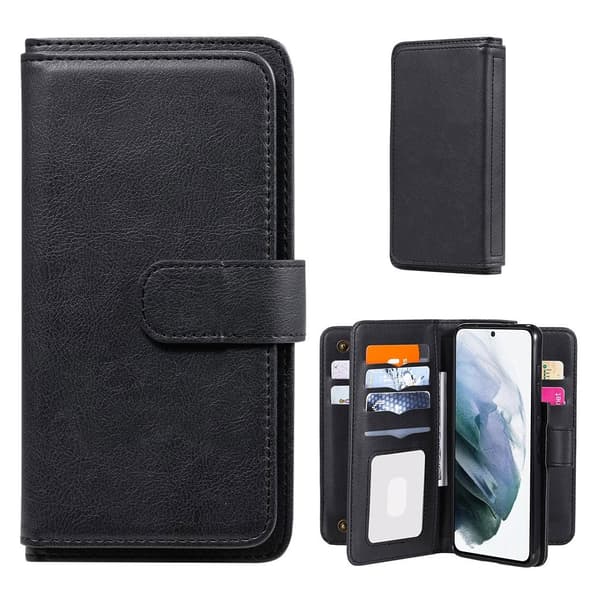 10-slot Pung Etui til Samsung Galaxy S21 Plus - Sort