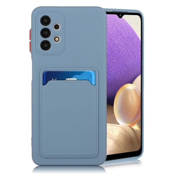 Card Holder Deksel til Samsung Galaxy A32 - Blå