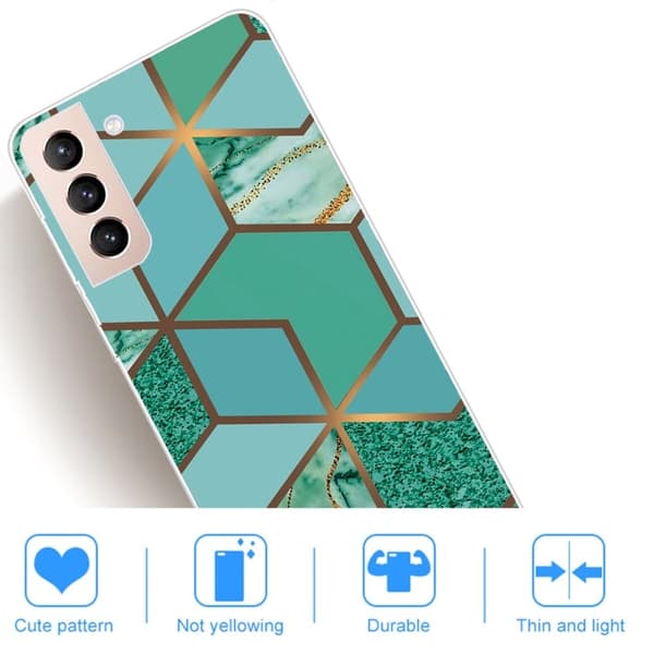 Marble Samsung Galaxy S22 Etui - Teal Klinkekule Tile