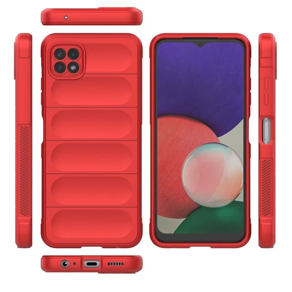 Blødt grebsformet cover til Samsung Galaxy A22 5G - Rød