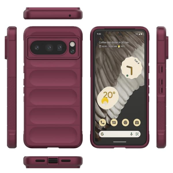 Mjukt greppformat Google Pixel 8 Pro skal - Röd