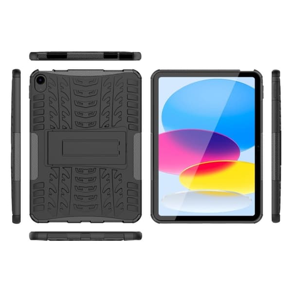Dekkmønstret kickstand-etui for iPad 10.9 (2022) - Svart