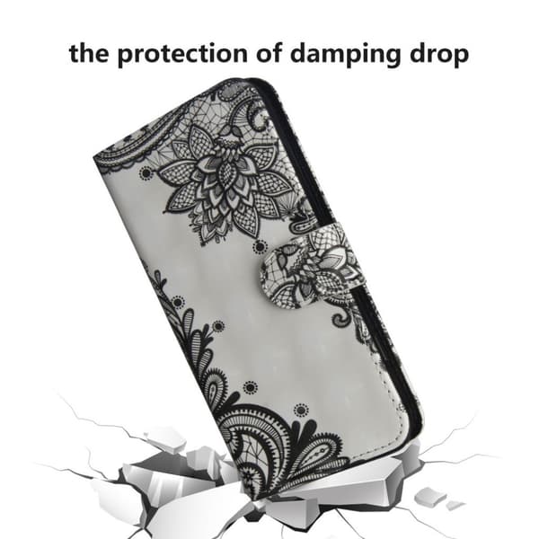 Samsung Galaxy S10 Plus lysspot decorations læder flip etui - Blonde Blomst