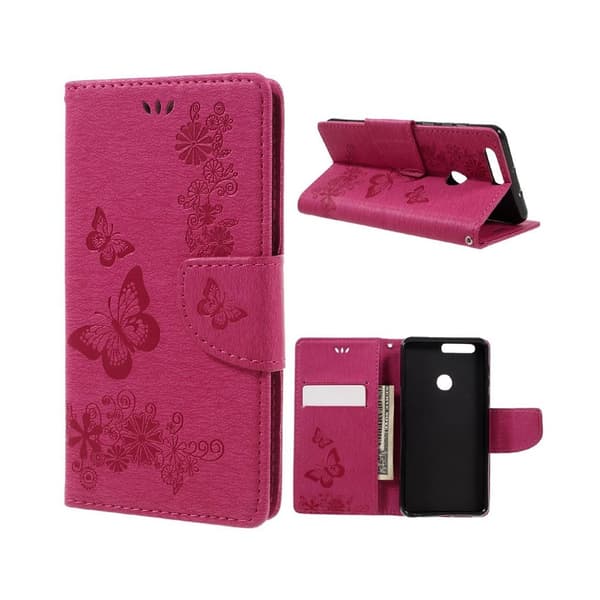 Huawei Honor 8 holdbart silicone-etui - Rød