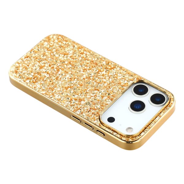 Glitter iPhone 17 Pro deksel - Gull