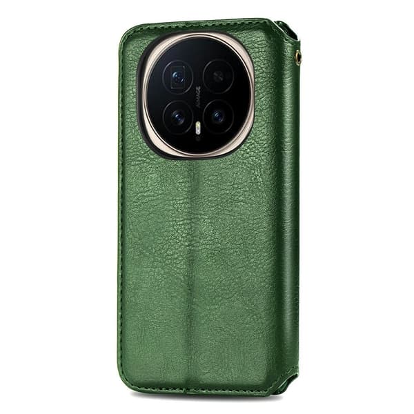 Läder Honor Magic8 fodral med romb-design - Grön