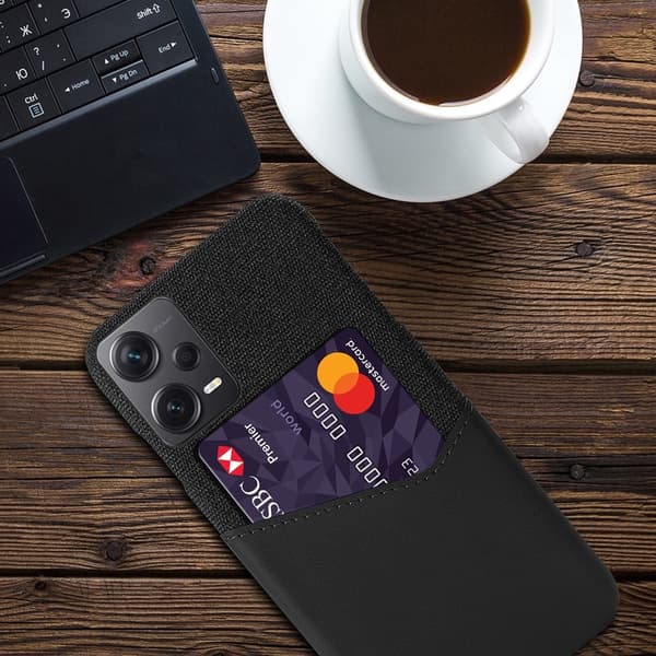 Bofink Xiaomi Redmi Note 12 Pro Plus Kredittkort Deksel - Svart