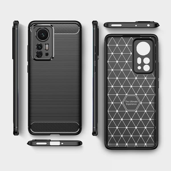 Carbon Flex Etui Xiaomi 12 Pro - Svart